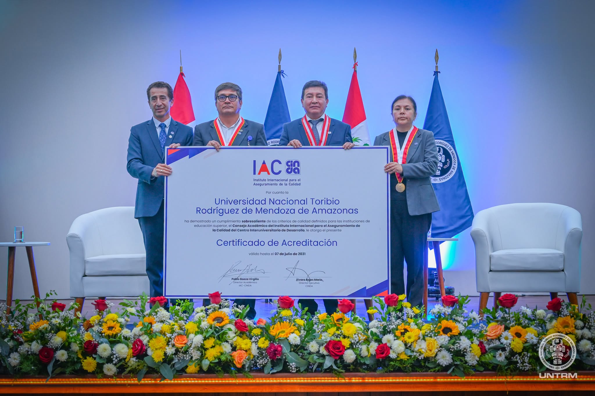 UNTRM recibe Acreditación Institucional Internacional con vigencia hasta 2031